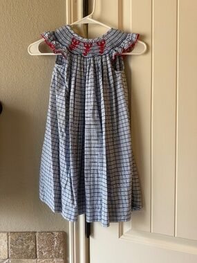 Girls Smocked Lobster Dress